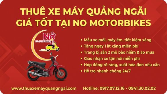 Dịch vụ cho thuê xe máy tại Quảng Ngãi giá rẻ, chuyên nghiệp - Nở Motorbikes